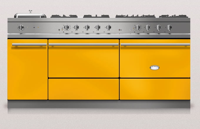 Lacanche Sully 1800-G Modern, cooking station, 180.5 cm, color Jaune Provence, with 5 year guarantee!