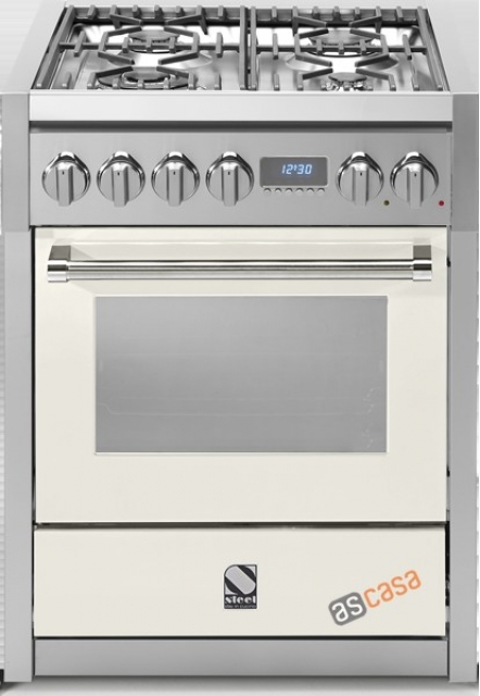 Steel Genesi 70, range cooker, 70 cm, Combisteam, color Nuvola, G7S-4NA, with 5 year guarantee!