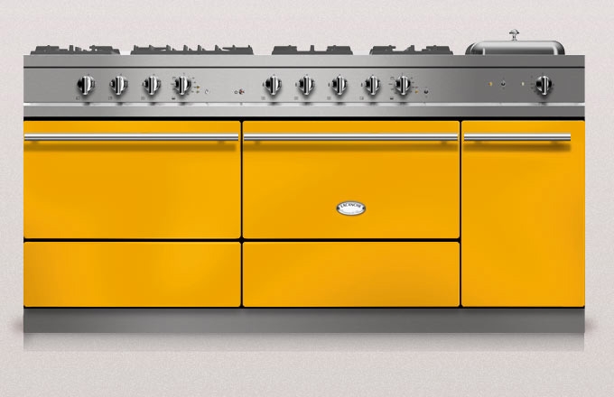 Lacanche Sully 1800-D Modern, cooking station, 180.5 cm, color Jaune Provence, with 5 year guarantee!