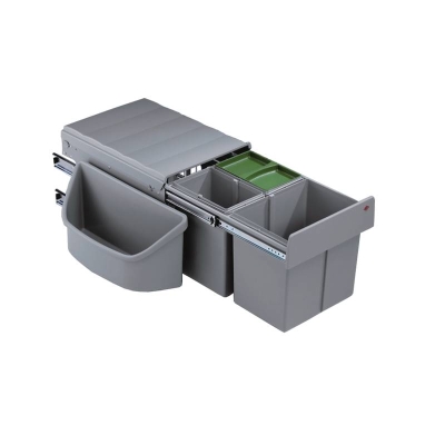 Naber Selectakit Corner Boy 3 jäätmesüsteem diagonaalsetele nurgakappidele, alumiiniumhall, 8012084