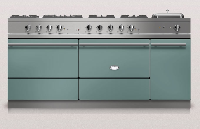 Lacanche Sully 1800-D Modern, cooking station, 180.5 cm, color Bleu Corail, with 5 year guarantee!