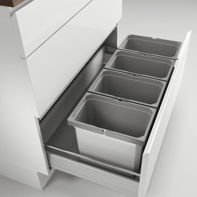 Naber Selectakit Cox Box 275 K / 900-4, jäätmesüsteem, helehall, ilma biokaanita, 8012480