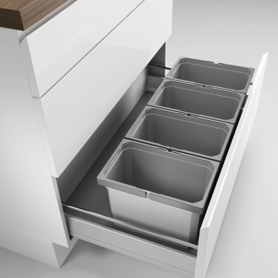 Naber Selectakit Cox Box 235 K / 900-4, jäätmesüsteem, helehall, orgaanilise kaanega, 8012457