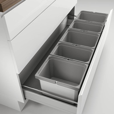 Naber Selectakit Cox Box 235 K / 1200-5, jäätmesüsteem, helehall, ilma biokaanita, 8012460