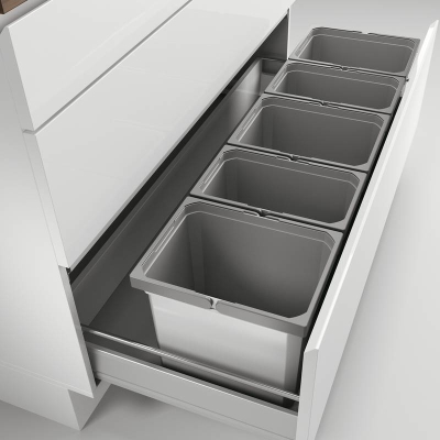 Naber Selectakit Cox Box 275 K / 1200-5, jäätmesüsteem, helehall, ilma biokaanita, 8012484