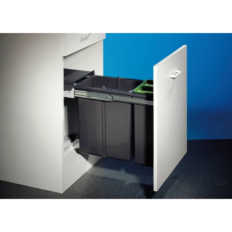 Naber Selectakit Bio Double 30 BM, front pull-out waste system, anthracite, 8012093