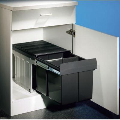 Naber Selectakit Double Master 2 DS, eest väljatõmmatav jäätmesüsteem, antratsiit, 8010186