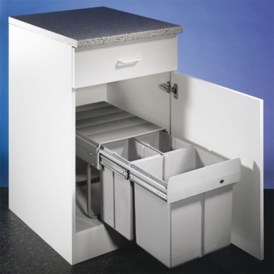 Naber Selectakit Trenta 6 DS, eest väljatõmmatav jäätmesüsteem, alumiiniumhall, 8010116