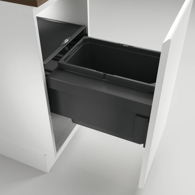 Naber Selectakit Cox Base 360 ​​S/400-1, eest väljatõmmatav jäätmesüsteem, täispikendus, antratsiit, 8013310