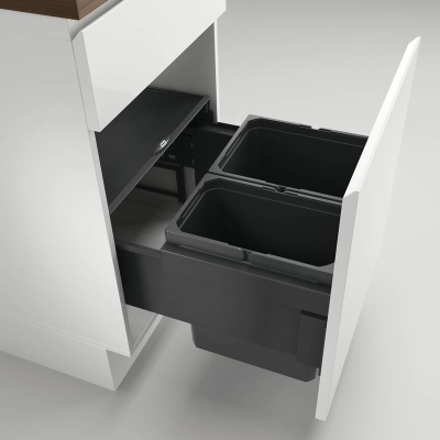 Naber Selectakit Cox Base 360 ​​​​K/500-2, eest väljatõmmatav jäätmesüsteem, antratsiit, ilma orgaanilise katteta, 8013400