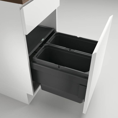 Naber Selectakit Cox Base 360 ​​S/450-2, eest väljatõmmatav jäätmesüsteem, täispikendus, antratsiit, 8013301