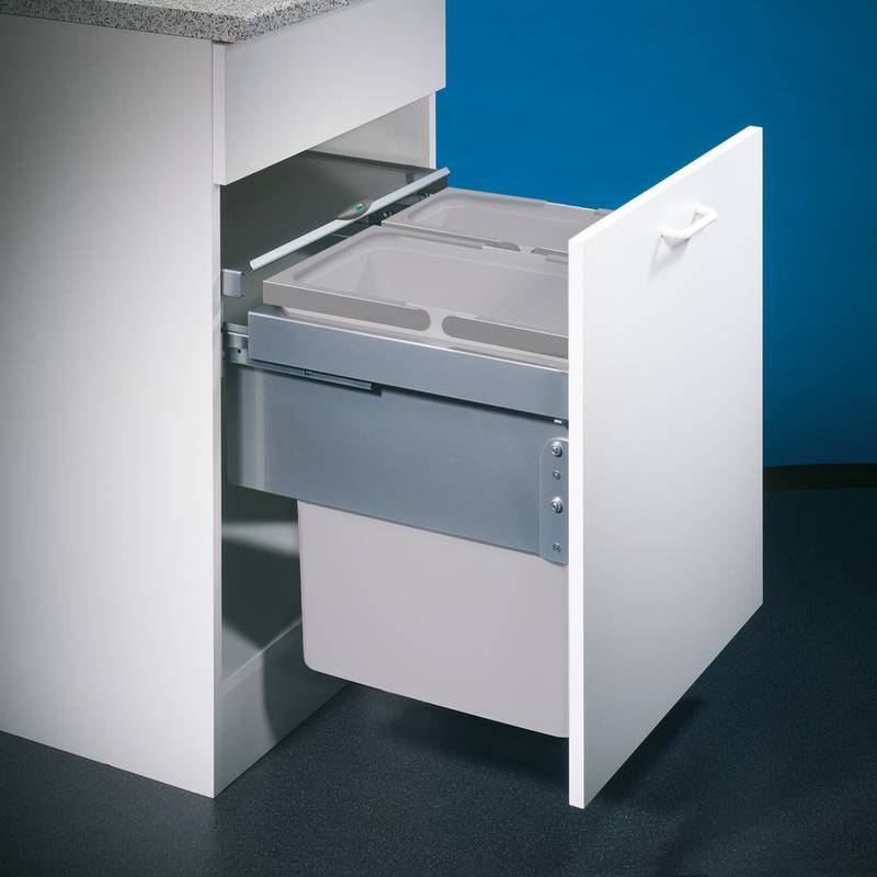 Naber Selectakit Cox Base 460 S / 500-2, front pull-out waste system, light gray, 8012307