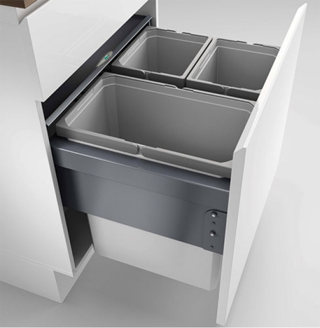 Naber Selectakit Cox Base 2T / 600-3, front pull-out waste system, full extension, 8012354