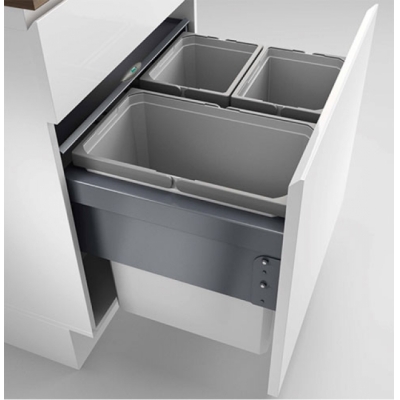 Naber Selectakit Cox Base 2T / 600-3, eesmine väljatõmmatav jäätmesüsteem, täispikendus, 8012354