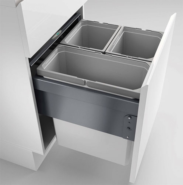 Naber Selectakit Cox Base 2T / 500-3, front pull-out waste system, full extension, 8012355