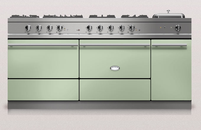 Lacanche Sully 1800-D Modern, cooking station, 180.5 cm, color Vert Tilleul, with 5 year guarantee!