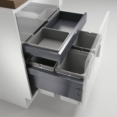 Naber Selectakit Cox Base 360 ​​S / 600-4 с плинтусом, передним выдвижным сливным механизмом, светло-серый, без биологической крышки, 8012376