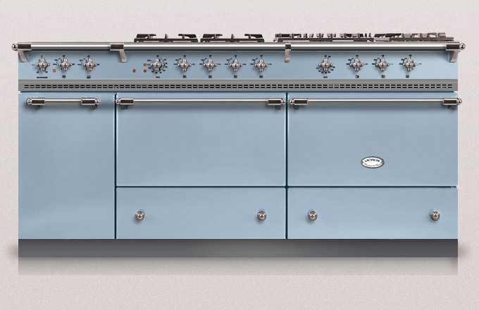 Lacanche Sully 1800-G Classic, cooking station, 180.5 cm, color Bleu Delft, with 5 year guarantee!