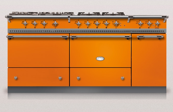 Lacanche Sully 1800-D Classic, cooking station, 180.5 cm, color tangerine, with 5 year guarantee!