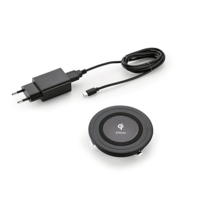 Naber Evoline® Qi juhtmevaba laadija, sisseehitatud laadimisspiraal, mattmust, 8031175