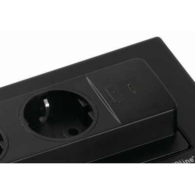 Naber Evoline® BackFlip USB C, sisseehitatud pistikupesa värvitud mustaks, 8031187