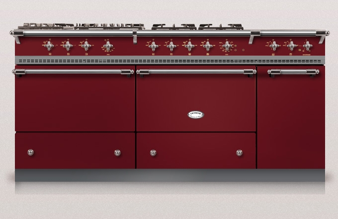 Lacanche Sully 1800-D Classic, cooking station, 180.5 cm, color Rougebourgonge, with 5 year guarantee!