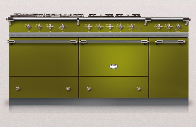 Lacanche Sully 1800-D Classic, cooking station, 180.5 cm, color vert olive, with 5 year guarantee!