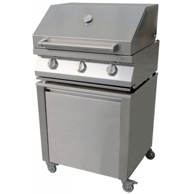 Jokodomus CUN barbecue grill with trolley, stainless steel, 679071