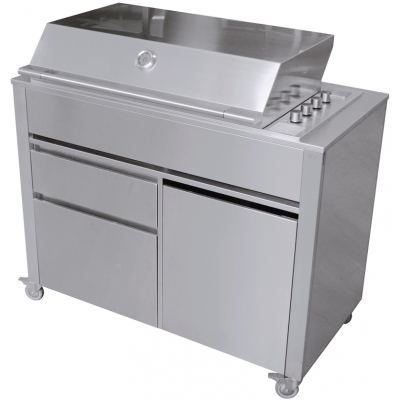 Jokodomus CUN barbecue grill with trolley, stainless steel, 665070