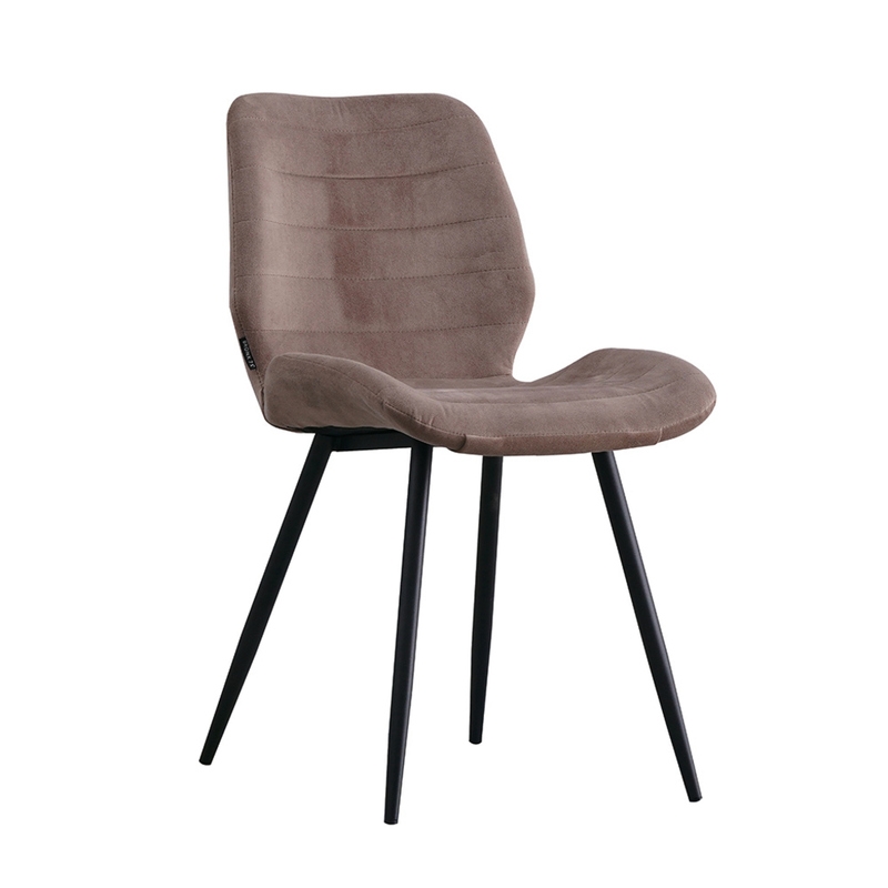 Naber Tablon Step 1V chair, black frame, taupe velvet cover, 3039001