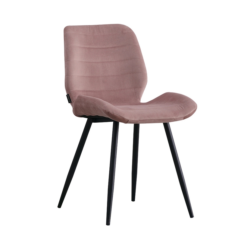 Naber Tablon Step 1V chair, black frame, pink velvet cover, 3039005