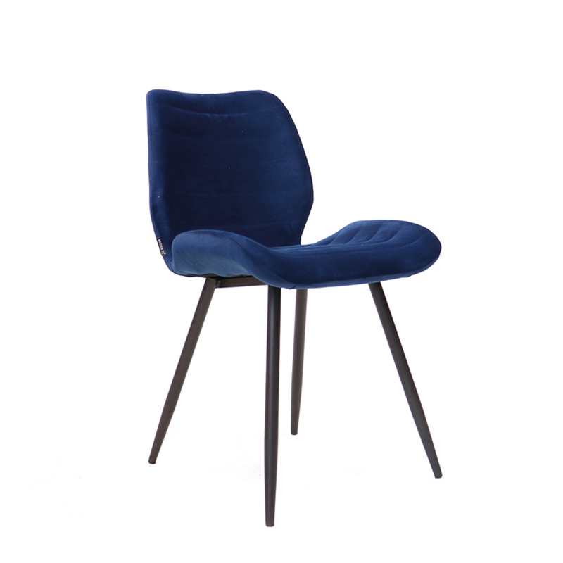 Naber Tablon Step 1V chair, black frame, dark blue velvet cover, 3039003