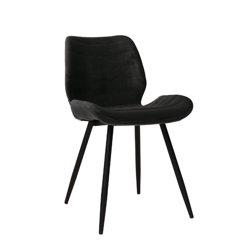 Naber Tablon Step 1V chair, black frame, black velvet cover, 3039000