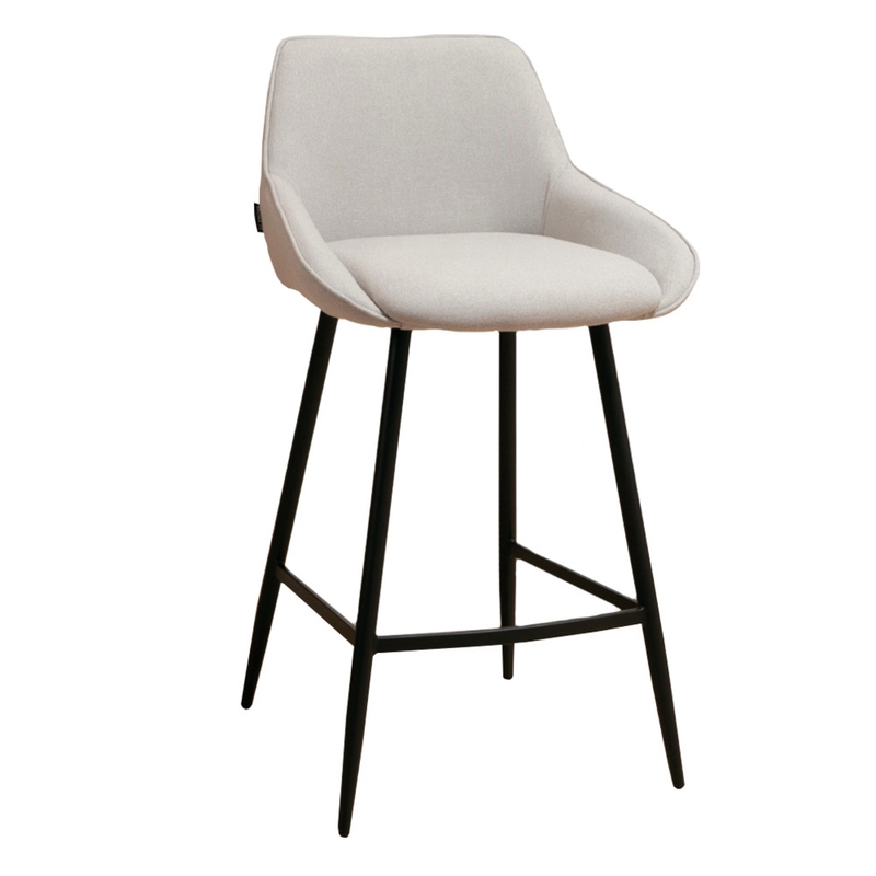 Naber Tablon Eda 2R stool, black frame, gray cover, 3039059