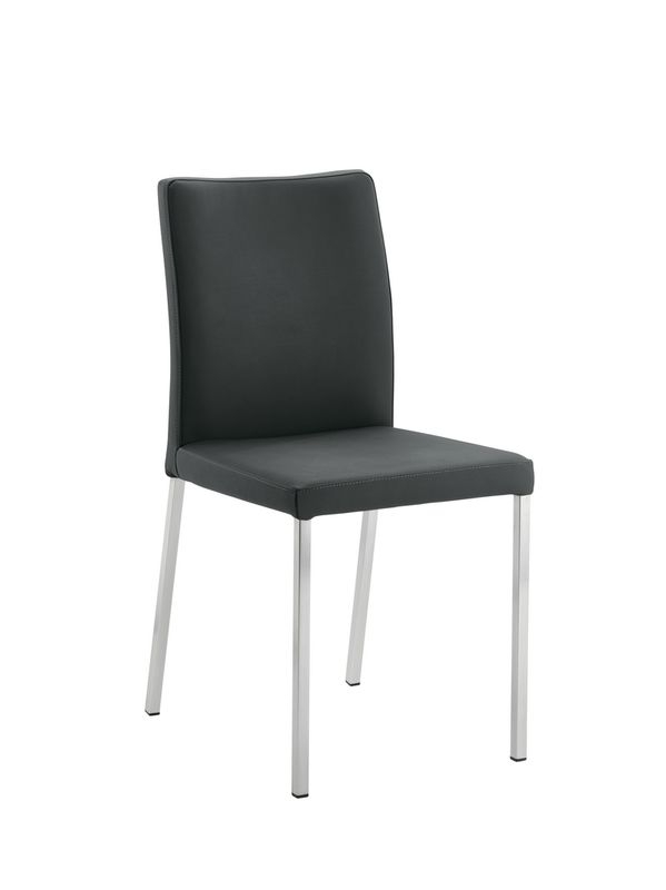 Naber Tablon Borsa 1K chair, stainless steel frame, dark anthracite cover, 3038359