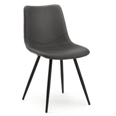 Naber Lino 1K, chair, black frame, dark gray cover, 3038292