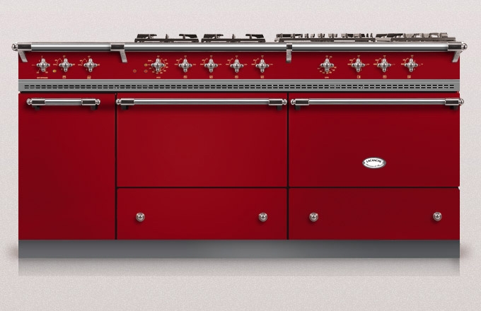 Lacanche Sully 1800-G Classic, cooking station, 180.5 cm, color Rouge Griotte, with 5 year guarantee!