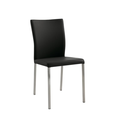 Naber Tablon Daimo 1K chair, stainless steel frame, black cover, 3038191