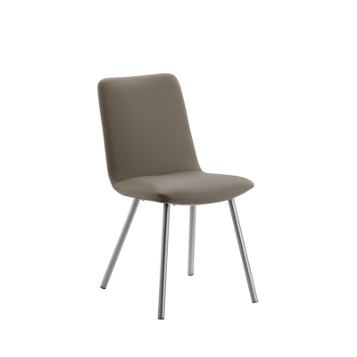 Naber Tablon Buccia 1K chair, stainless steel frame, light mud cover, 3038312