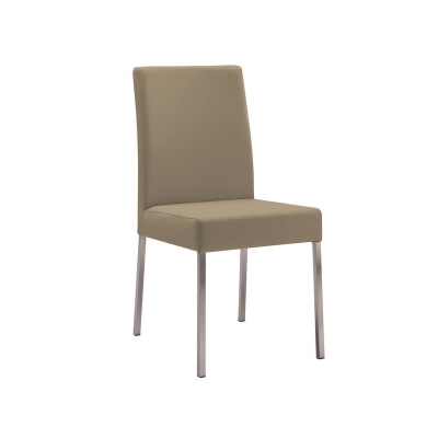 Naber Tablon Bruck 1K chair, stainless steel frame, dark mud cover, 3035383