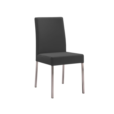 Naber Tablon Bruck 1K chair, stainless steel frame, black cover, 3035384