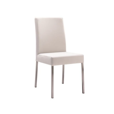 Naber Tablon Bruck 1K chair, stainless steel frame, white cover, 3035385
