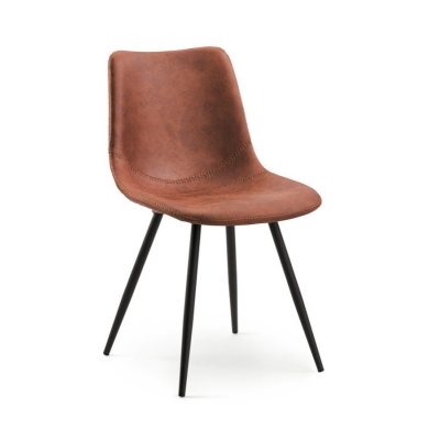 Naber Lino 1WS, chair, black frame, brown cover, 3038294