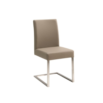 Naber Tablon Zesen 1K chair, stainless steel frame, dark mud cover, 3035430