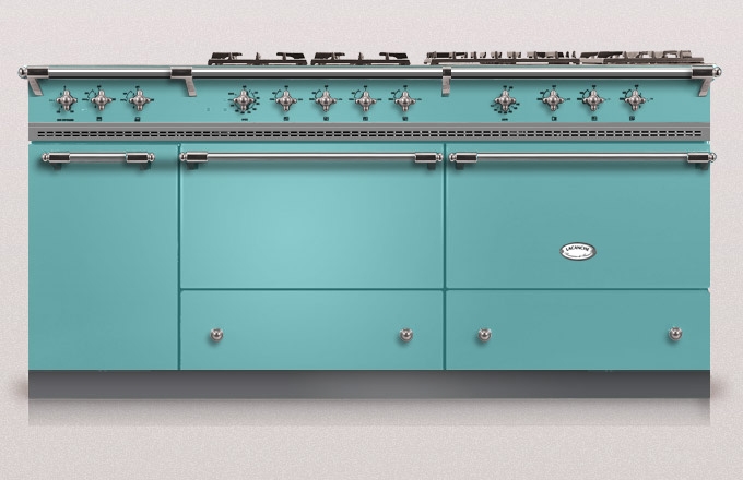 Lacanche Sully 1800-G Classic, cooking station, 180.5 cm, color Bleu Corail, with 5 year guarantee!