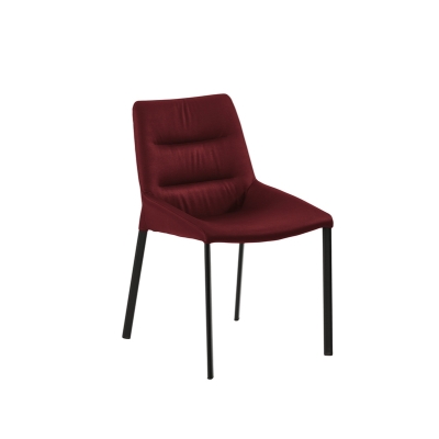 Naber Rica K, chair, black frame, burgundy red cover, 3038478