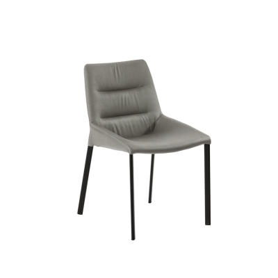 Naber Rica K, chair, black frame, light gray cover, 3038475