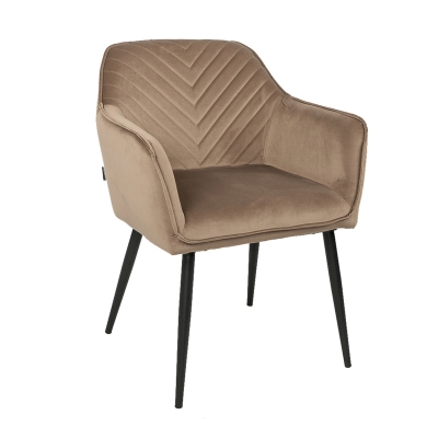 Naber Tablon Sera 1V chair, black frame, taupe velvet cover, 3039012