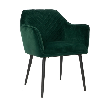 Naber Tablon Sera 1V chair, black frame, dark green velvet cover, 3039013