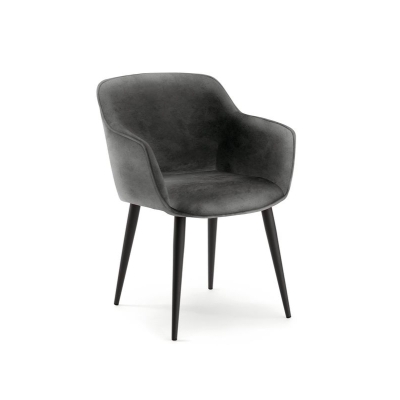 Naber Tablon Ella WS chair, black frame, slate gray cover, 3038122